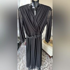 Elegant Black Wrap Dress